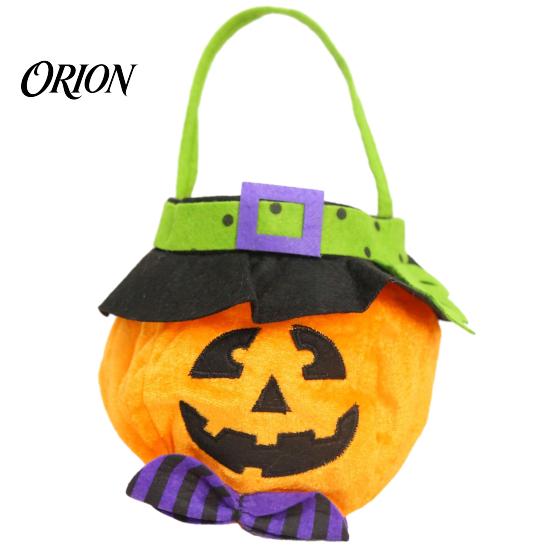 Festival Celebration Supplies Halloween Candy Bags for Kids, Trick or Treat Handbag with Handle, Spooky Pumpkin Ghost Witch Party Favors Black