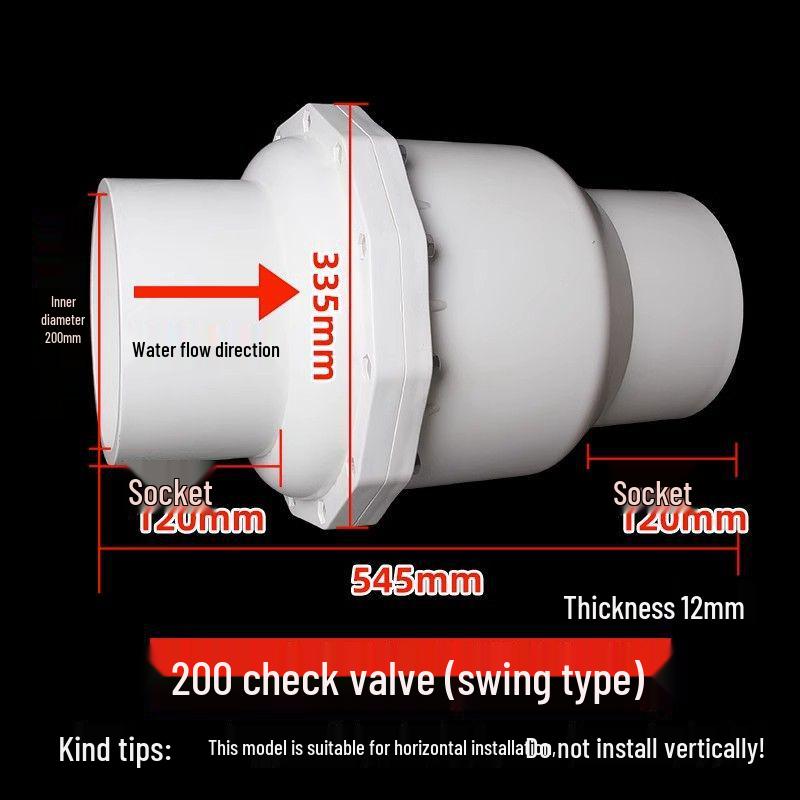 25mm PVC Rückschlagventil Rückflussverhinderer Wasserablaufrohranschluss (Modell: 325075)