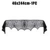 Halloween Black Lace Tablecloth Spider Cobweb Cover LuoluoHouse Elegant Horror Masquerade Party Scary Movie Night Table Decor