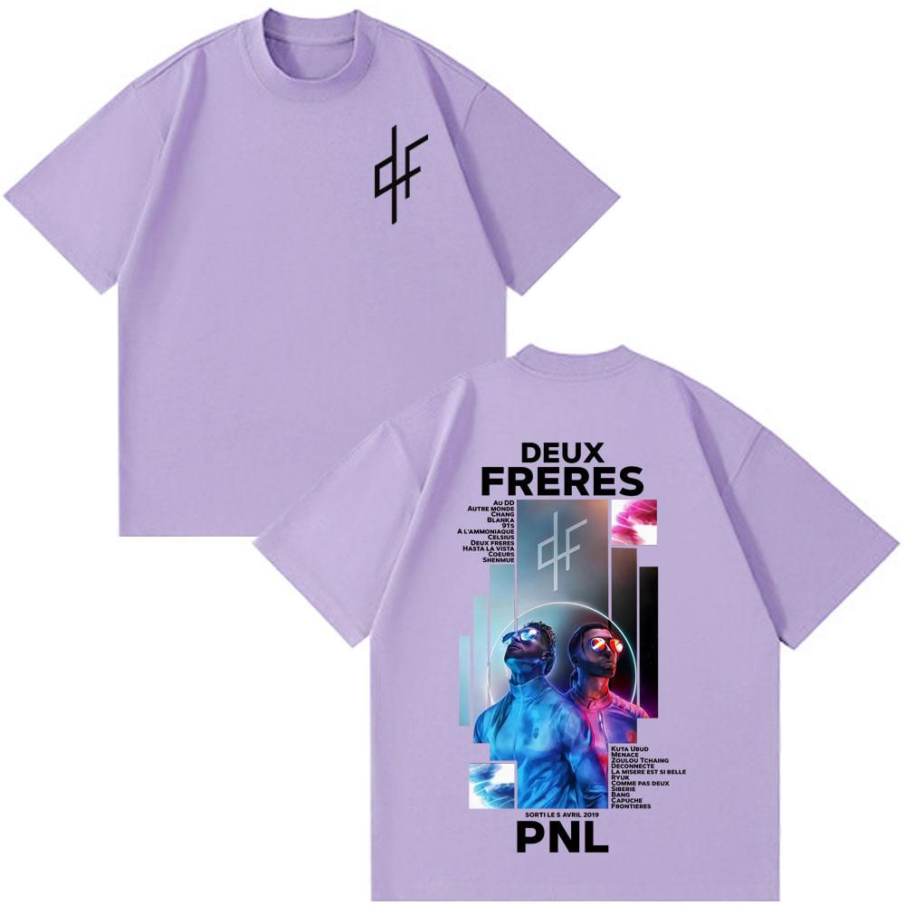 French Rapper PNL Le Monde Chico Album Graphic Tshirt Men Women Fashion Hip Hop Tshirt Short Sleeve Cotton Casual T Shirts
