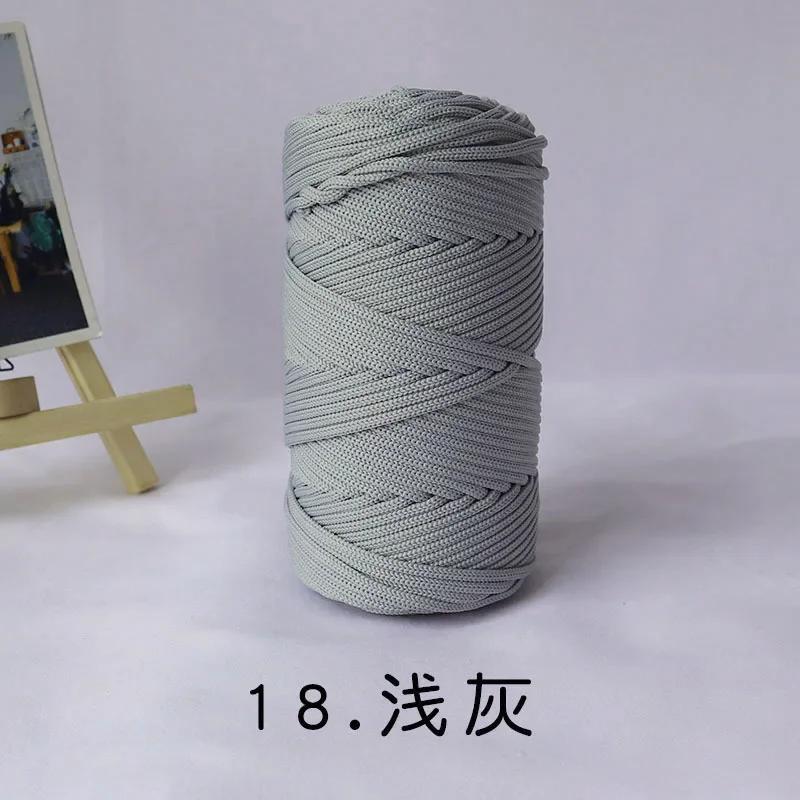 300g/4mm Polyester Nylon Mischgarn Große Rolle Runder Hohlfaden DIY Handgewebtes Wandteppich Dekorationsgarn Häkelstrang