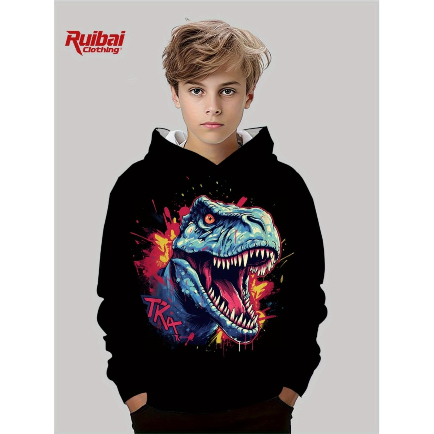 

New 3D printed hooded sweatshirt, fashionable long sleeved hooded sweatshirt, comfortable pullover for boys and girls, children s hoodie 13-14Y