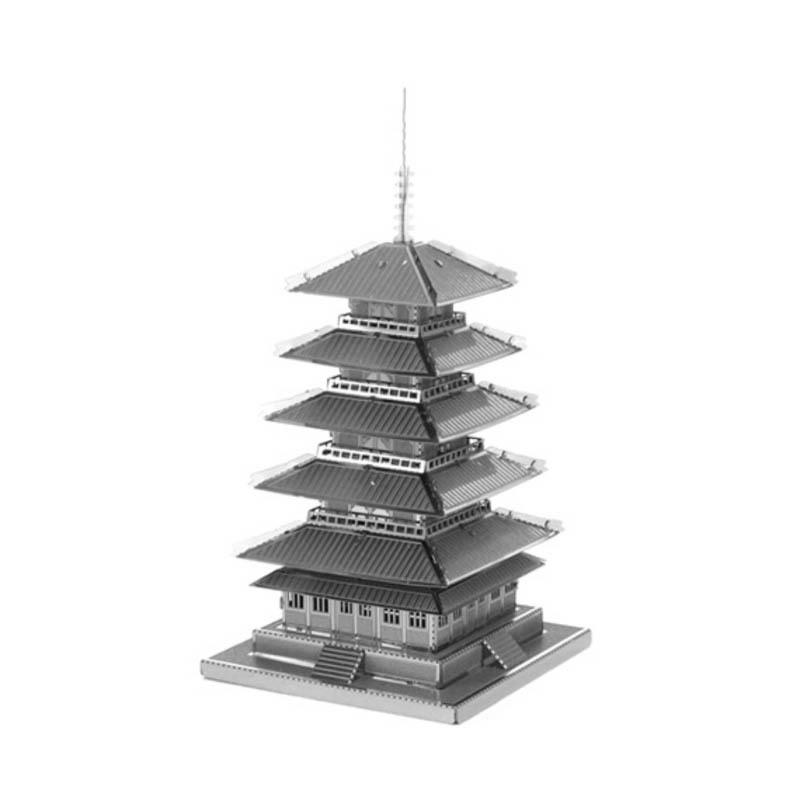 

Five-Story Stainless Steel 3D Metal Pagoda Puzzle - Glue-Free DIY Model