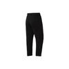 Li Ning SS22 Fitness Series Solid Color Elastic Waist Straight Leg Knitted Sports Pants Men Pants Black AKLS349-1
