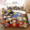 3D Heißer Verkauf Einteiliges Bettbezug-Set Luffy Sauron Anime Bettwäsche-Set Bettbezug mit 2 Kissenbezügen Schlafzimmer-Dekoration Teenager Beste Geschenke