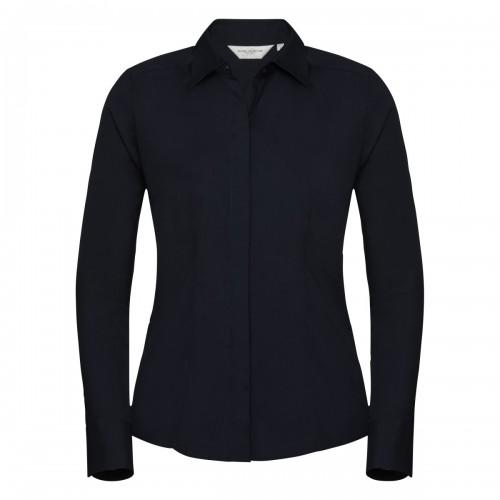 

Russell Collection Womens/Ladies Polycotton Slim Long-Sleeved Shirt L