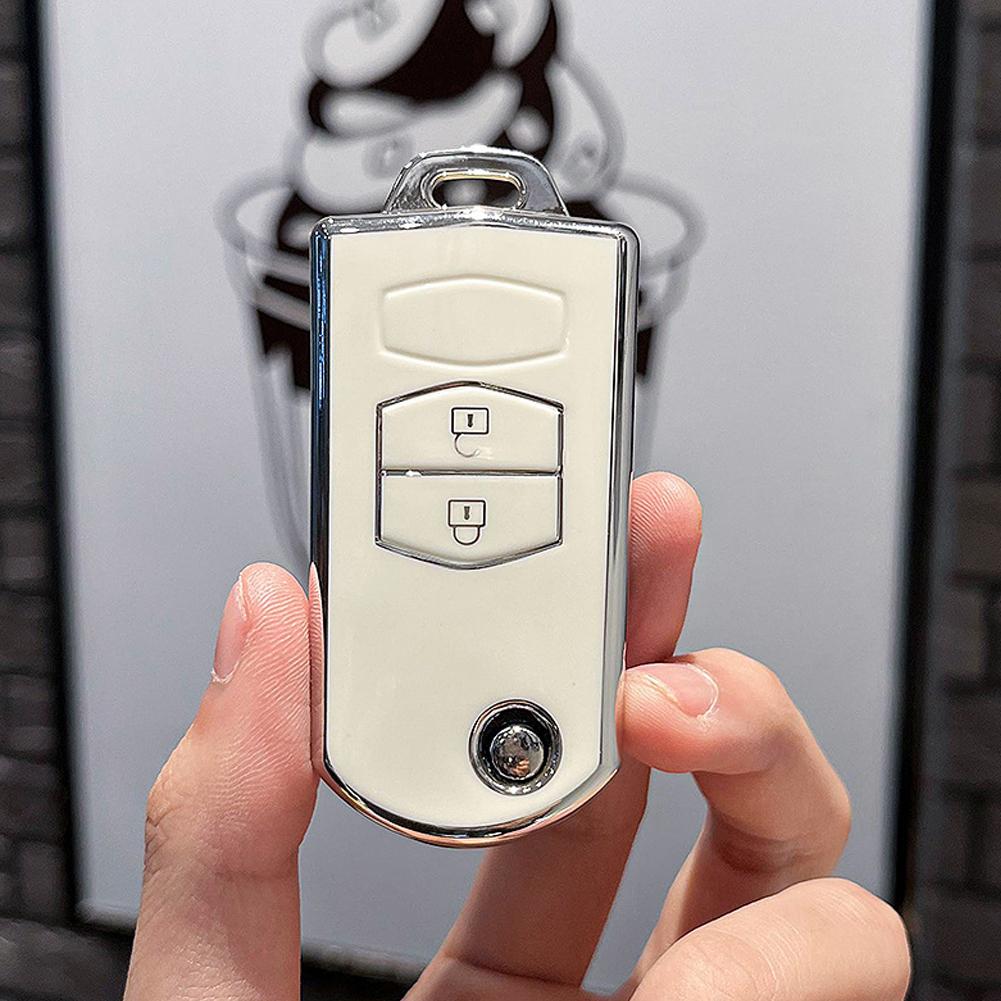 2/3 Buttons TPU Car Key Case Cover Shell Fob Holder Keyless For Mazda Demio 2 3 5 6 M3 M5 M6 CX-5 CX7 CX9 RX8 MX5 MPV