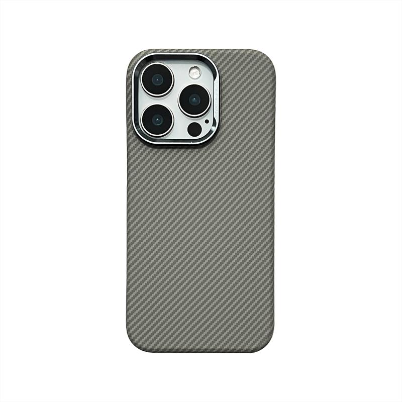 Carbon Fiber Fibre Relief Magsafe Case For iPhone 16 15 14 Pro Max 17 Pro Magnetic Wireless Charging Alloy Lens Shockproof Cover