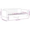 VidaXL Lit de repos jaune 100x200 cm velours 354098