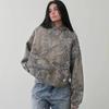 Cross American Leaf Camo Retro Zip-Up Street Hoodie