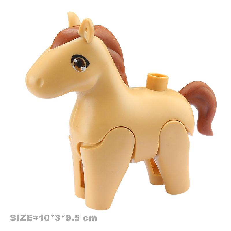 Velké stavební kostky Pohyblivá roztomilá zvířata ze zoo Klokan Duplo doplňky Hladký materiál Vzdělávací hračky pro děti