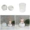 Artistic Home Decoration Candle Holders Mold Elegant Craft Silicone Molds for Epoxy Resin Sphere Shape Candle Holders