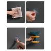 Double Layer Soap Dish Wall Mounted PP Goldfish Shaped Soap Draining Holder for Bathroom