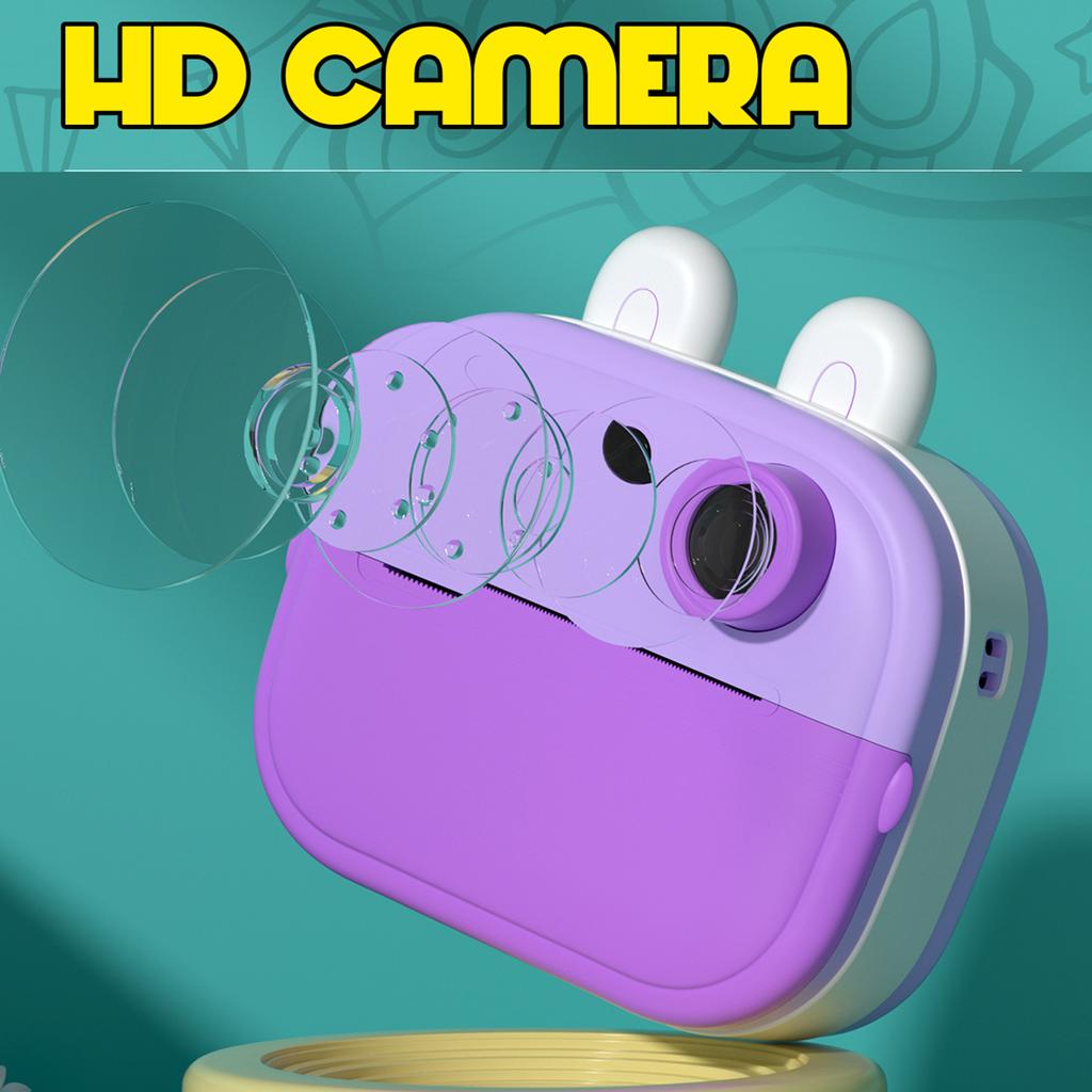Kinderkamera, Thermo-Sofortdrucker, 2,0-Zoll-Bildschirm, Fotodrucker, 48 MP, Rückkamera, Unterstützung für Timer