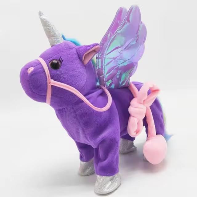 Cute Plush Unicorn Alpaca Toys Girls Kids Walking Talking Plush Electric With Music Toy 35Cm Plush Electric Children'S Gifts