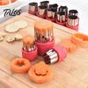 Stainless Steel Cookie Cutter Set for Fruits Vegetables And Pastries, Biscuit Cake Press with Safe Protective Handle, Kitchen Tool for DIY Pastry