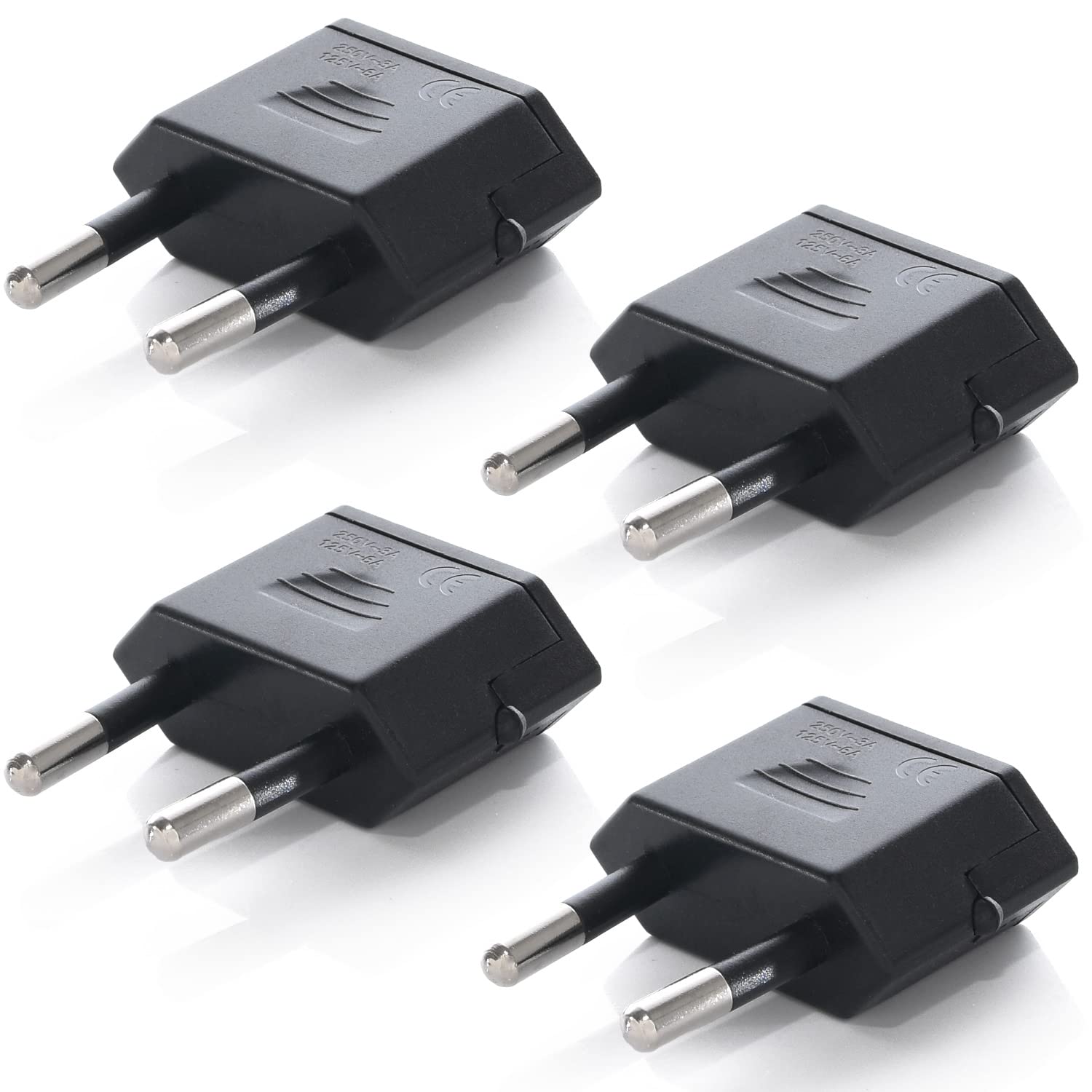 

European Conversion Plug C Type of with Outlet Conversion Adapter Power Conversion Plug for Overseas Travel [arkrize] [Set 4] [Compatible чёрный