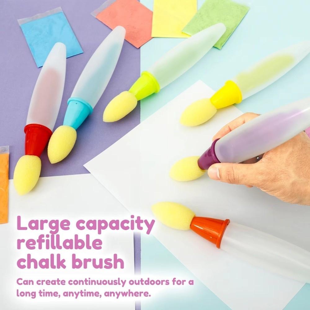 3pcs/set Versatile Sidewalk Chalk Paint Brush Set Outdoor Fun Art Tools  Children's Painting
