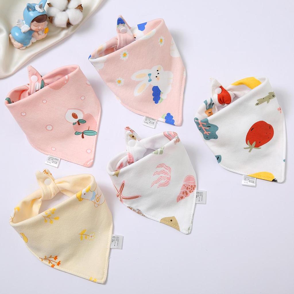 Pure Cotton Baby Triangle Bibs & Scarves for Boys and Girls