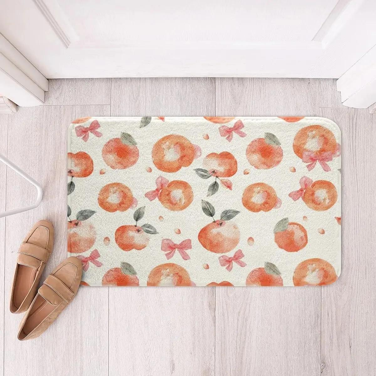 Vivid Cherry Bathroom Rug  Delicious Fruits Pattern New Entrance Floor Mat Bathroom Absorbent Foot Door Mat Decoration 40x60cm