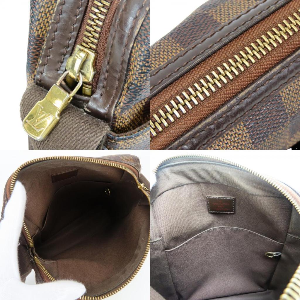 Used LOUIS VUITTON Shoulder Bag Trotter Bobul N41135 Damier/leather Ebene Brown Everyday use
