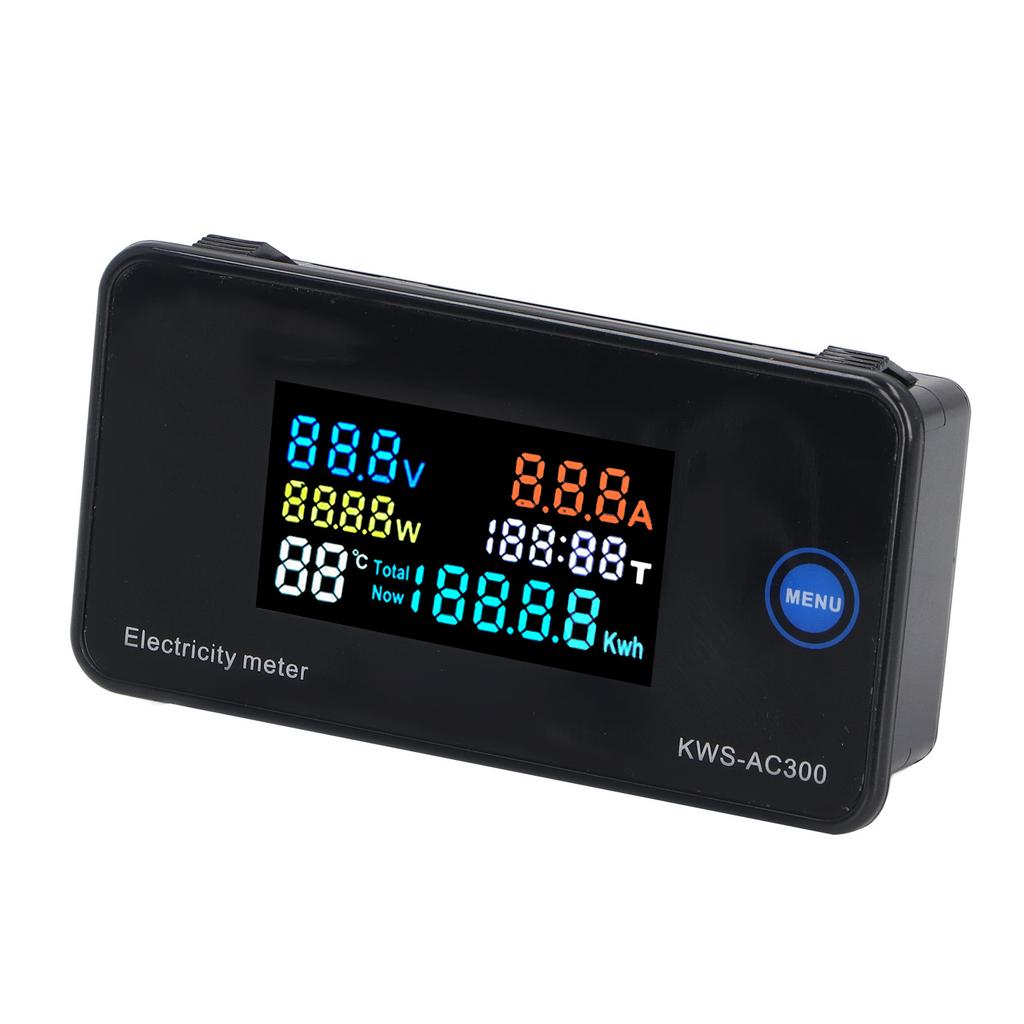 AC Voltmeter Ammeter AC50?300V 0?20A LCD HD Display Current Voltage Meter with Built in Mutual
