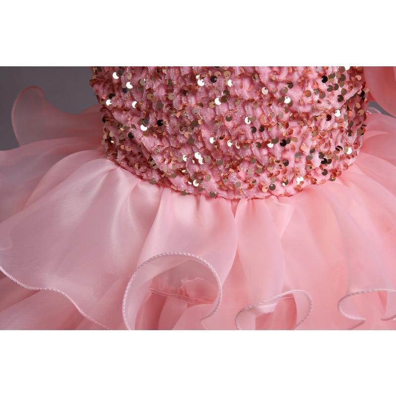 Girls Princess Cake Tutu Dress Flower Girl Performance Gown With Headband