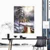 5D Diamond Painting Winter Landscape Mosaic Diamond Kit Full Square Diamond Embroidery