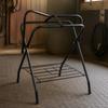 Vertical Saddle Rack with Side Hook Foldable Tack Organizer Powder-Coated for