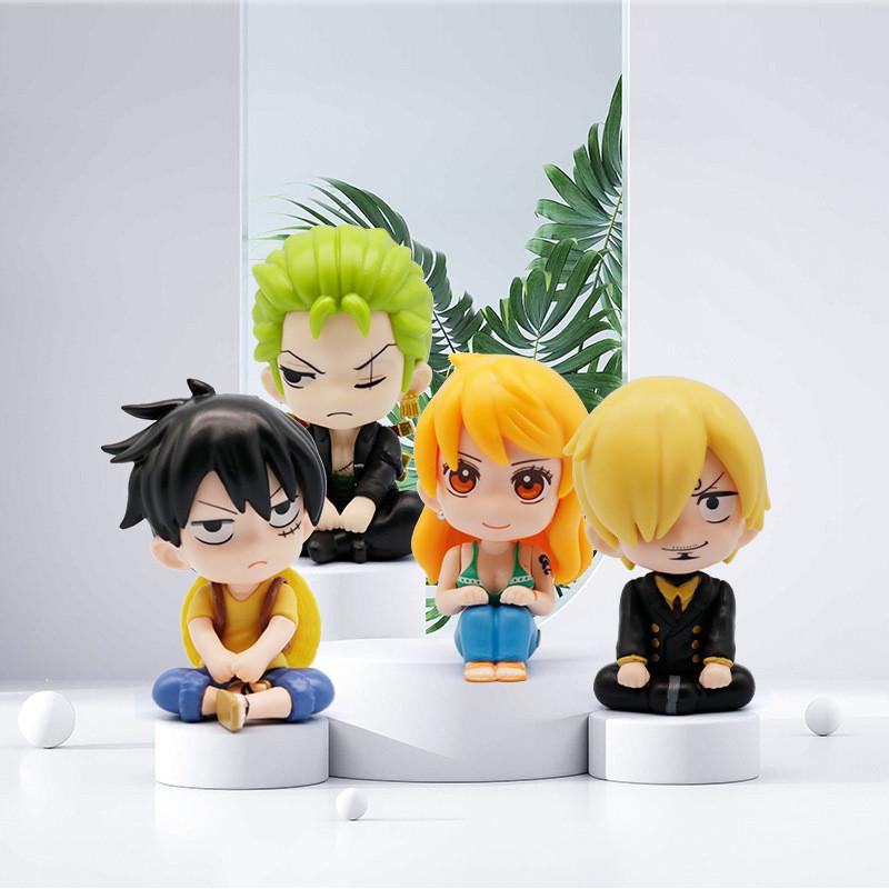 Piece One Luffy Sanji Nami Zoro Action Figure Anime Kawaii Pvc Model Decor Doll