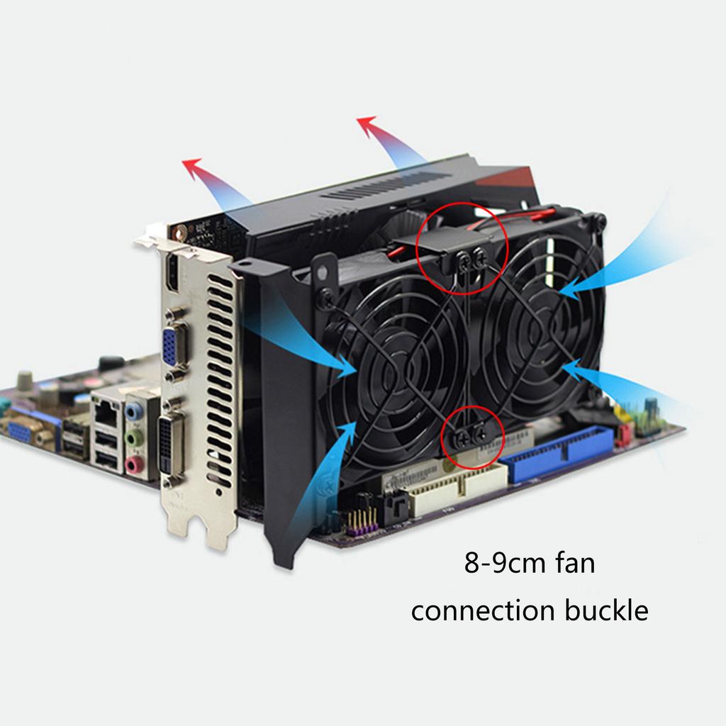 Easy To Use Mounting Bracket Cooling Fan Mount Pci Slot Bracket for Graphic Video Card Support 8cm/9cm PC Cooling Fan