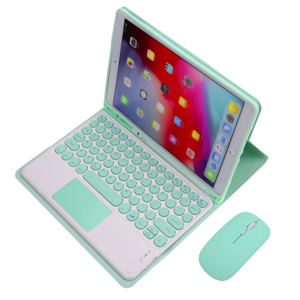 For iPad 11 Leather Case with Detachable Bluetooth Keyboard Touch Control for 10.9 10.2 Inch Tablet Mouse