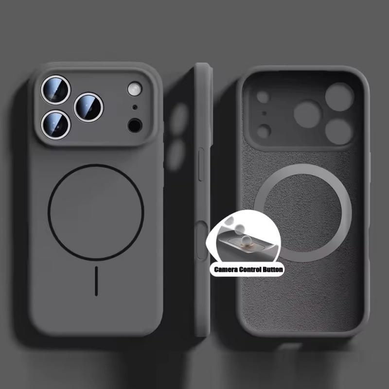 

Liquid Silicone Magsafe Case for iPhone 17 Pro Max 17 Air Soft Magnetic Charing Cover for iPhone 13 14 15 16 Pro Max Plus iPhone 12