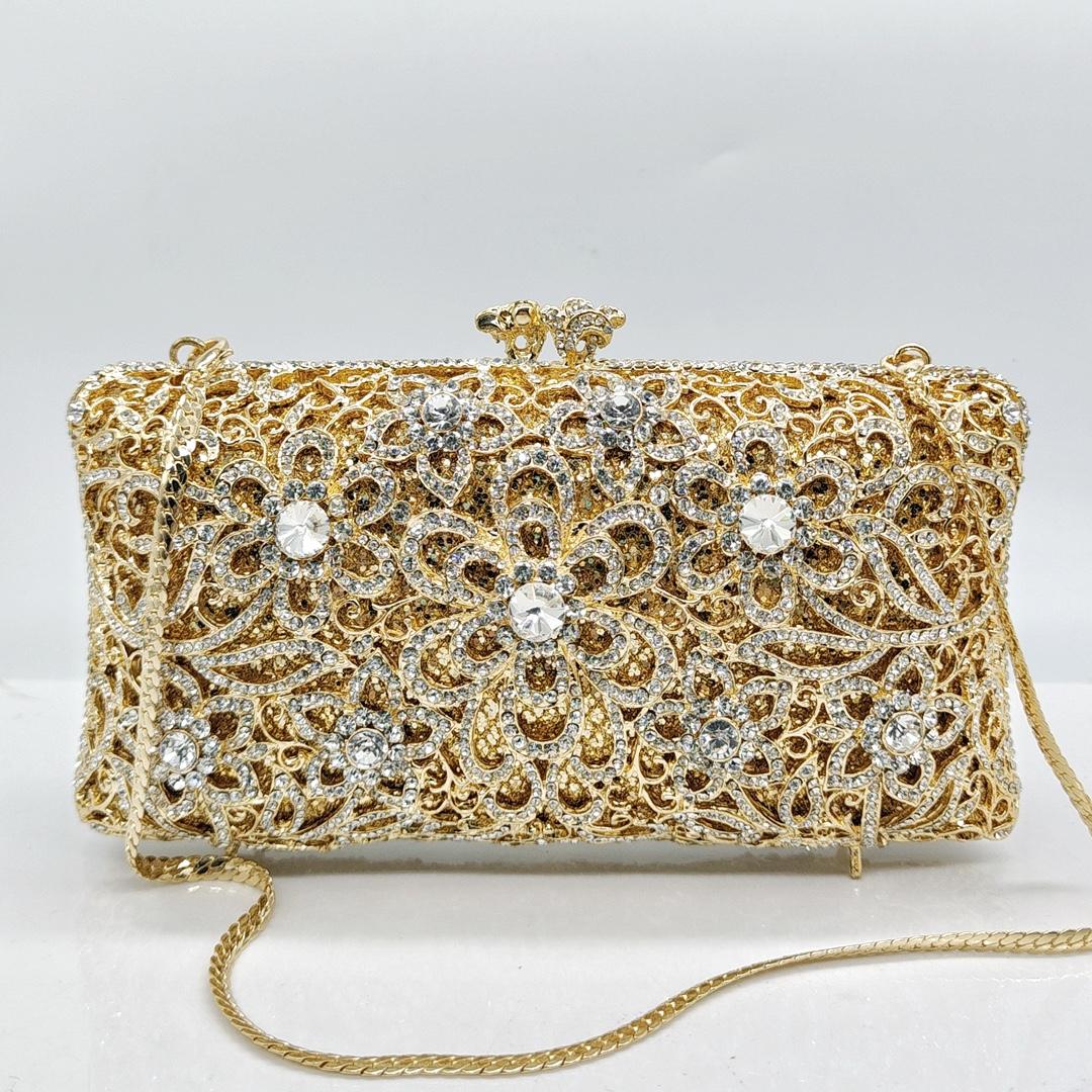 

WHTUOHENG Women Crystal Evening Bag Clutches Wedding Party Cocktail Purse Luxury Bridal Prom Handbags Formal Minaudiere Bags 20cmX12cmX5.5cm