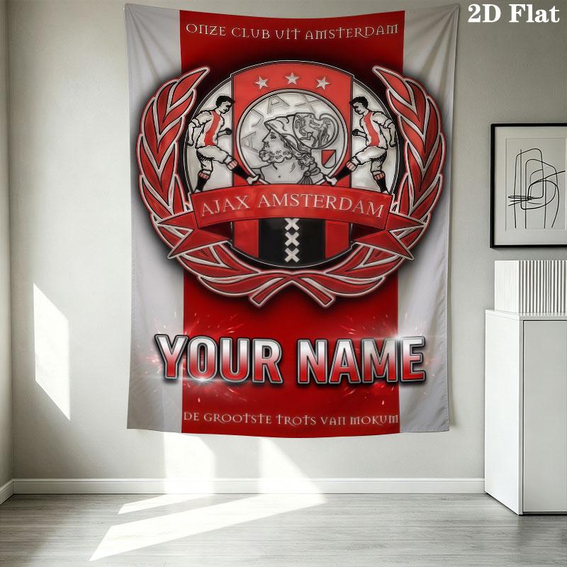 Afc Ajax Wall Hanging Printed Fabric Blanket Decorative Tapestries for Bedroom Living Room Home Decor
