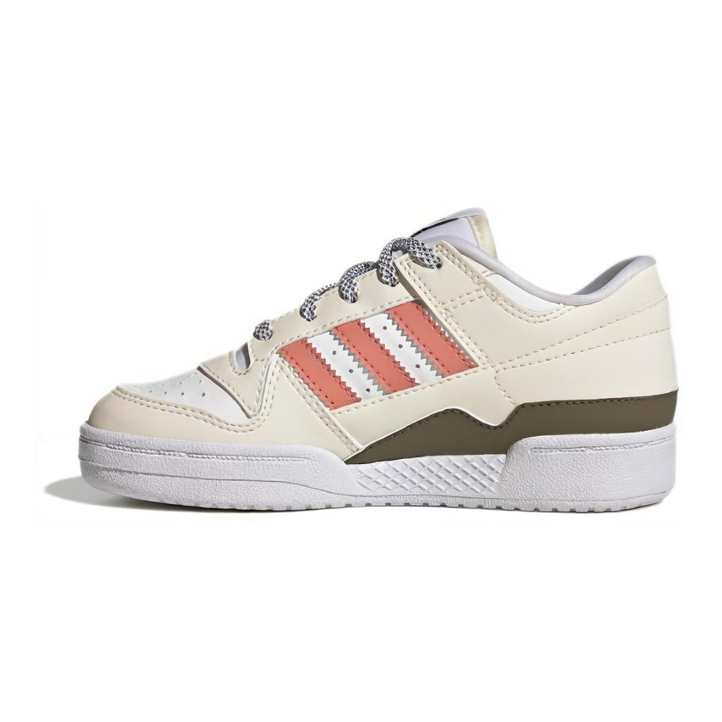 Adidas Originals Forum Breathable Low-Top Kids Running Shoes Kids Sneakers White Pink IG0284