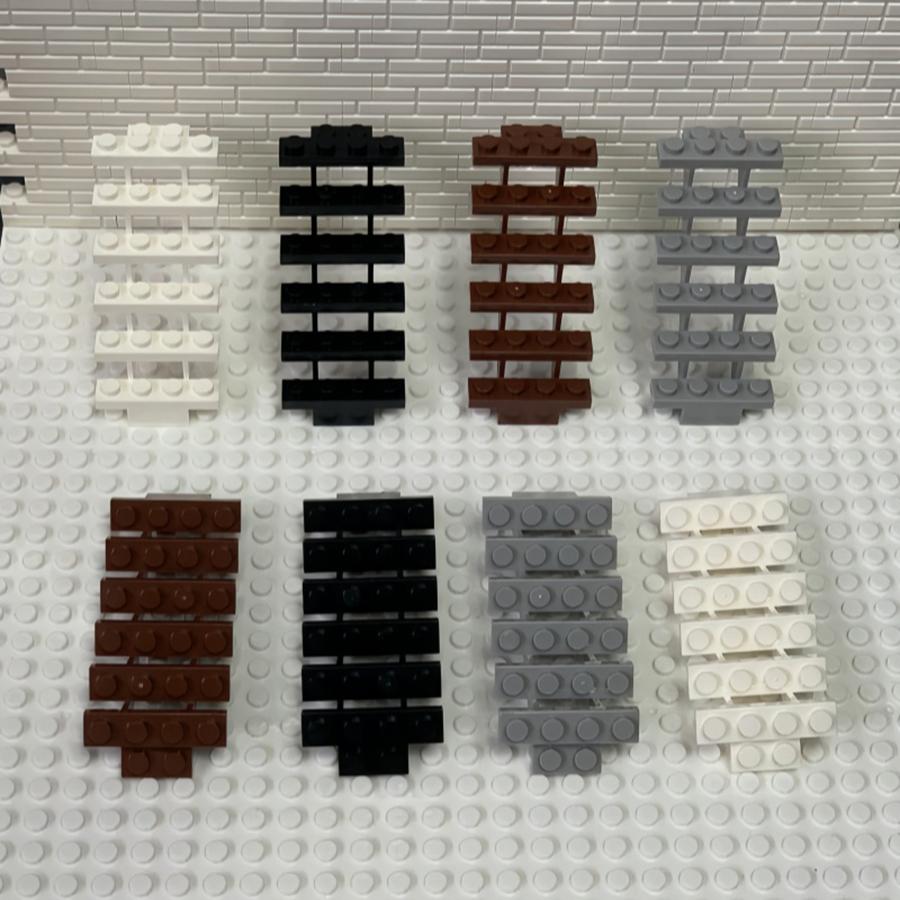 16 ks Schodišťové MOC kostky 7x4x6 Dům Schody Rovné Otevřené 30134 Schůdky Žebřík Modulární Moje Město Stavební kostky Částice Děti