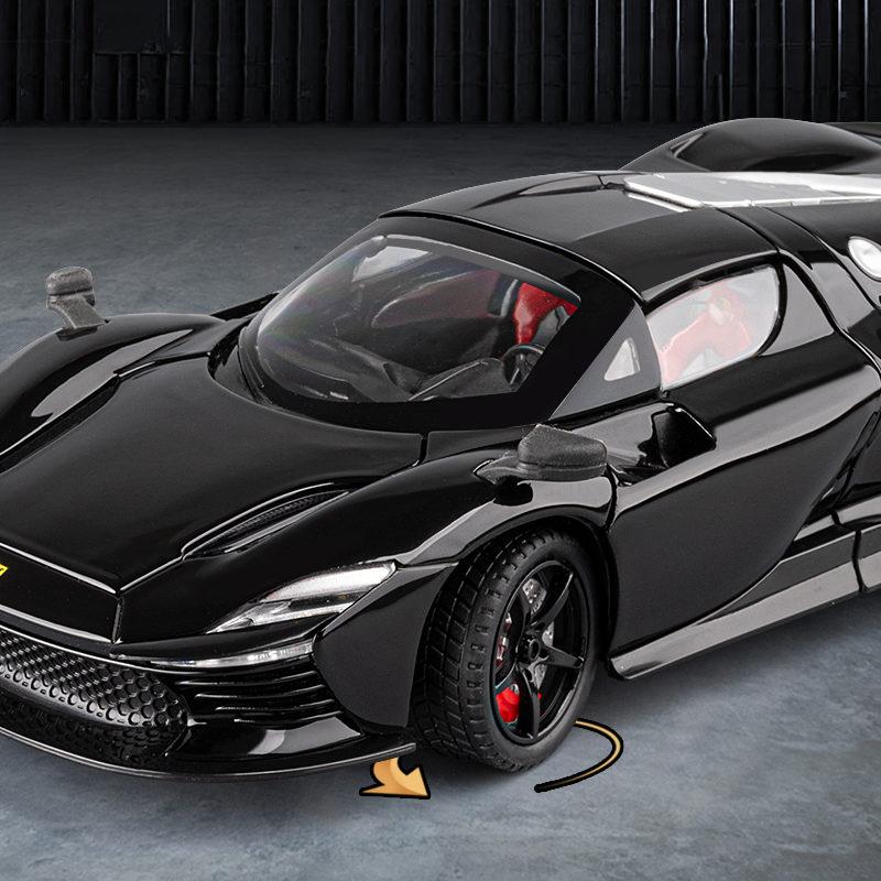 1:24 SP3 Daytona Leichtmetall Sportwagen Modell Diecasts Metall Rennfahrzeuge Automodell Simulation Sound Licht Sammlung Kinderspielzeug Geschenk