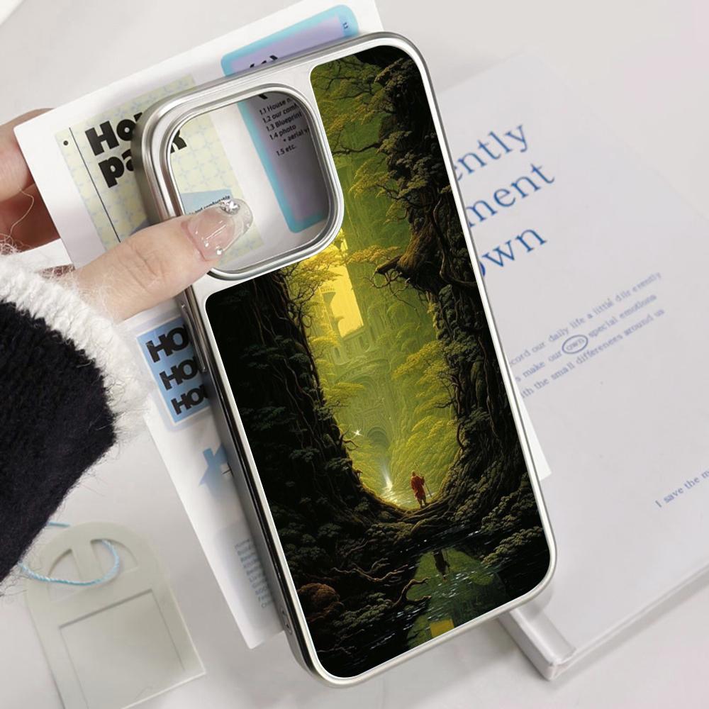 Lord R-rings Rohir-rim Cool Poster Phone Case for iPhone 16 15 14 13 12 11 Pro Max Sheepskin Silver-edged Protective Case
