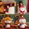 Cute Christmas Teddy Bear Plush Toy Cartoon Style Santa Claus Christmas Reindeer Snowman 25cm/38cm 0.15kg/0.37kg