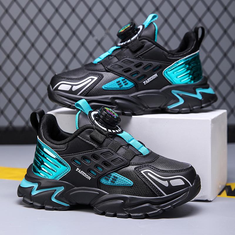 Four Season Children's Pu Leather Casual Shoes For Boy Girls Sneakers Outdoor Breathable Kids School Walking Sport Running Shoes