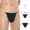 Pánská tanga Ledové hedvábné spodní prádlo Sexy G-Strings Kovové řetízky vyhloubené Pohodlné kalhotky Slim Fit Kalhotky s vysokou elasticitou