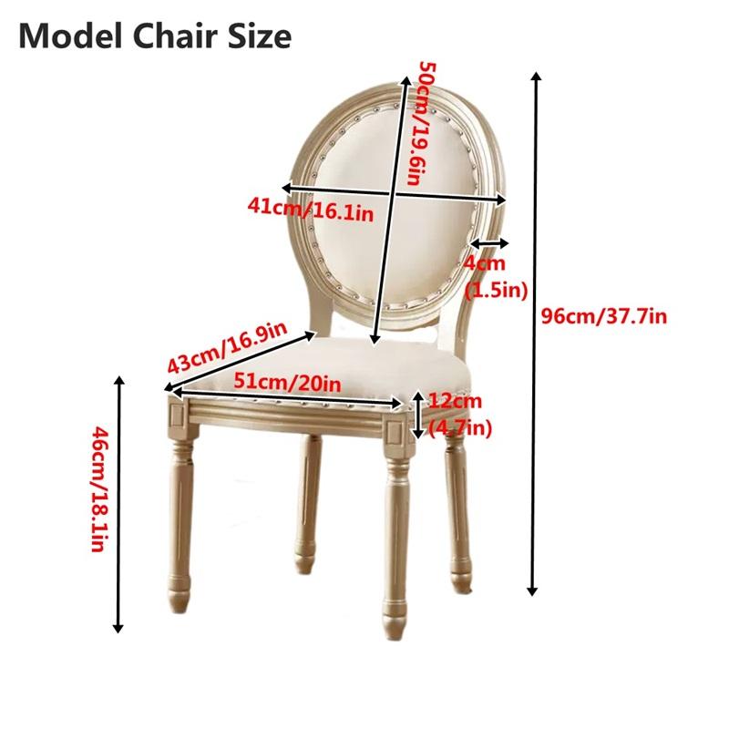 1/2/4/6pcs Jacquard Nordic Dining Chair Cover Elastic Chair Seat Slipcover Curved Chair Protector Case Kitchen Dining Room Home