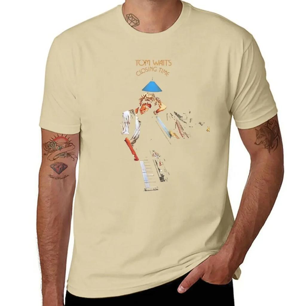 Tom aspetta- ora di chiusura Grafiche T-shirt stampa animale per ragazzi T-shirt nere ad asciugatura rapida per uomo