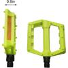 ZUKKA Mountain Bike Pedals 9/16" Non-Slip Plastic Road Bicycle Pedals 2DU Pedals for MTB Hybrid Bike Folding Bike (Yellow Green)