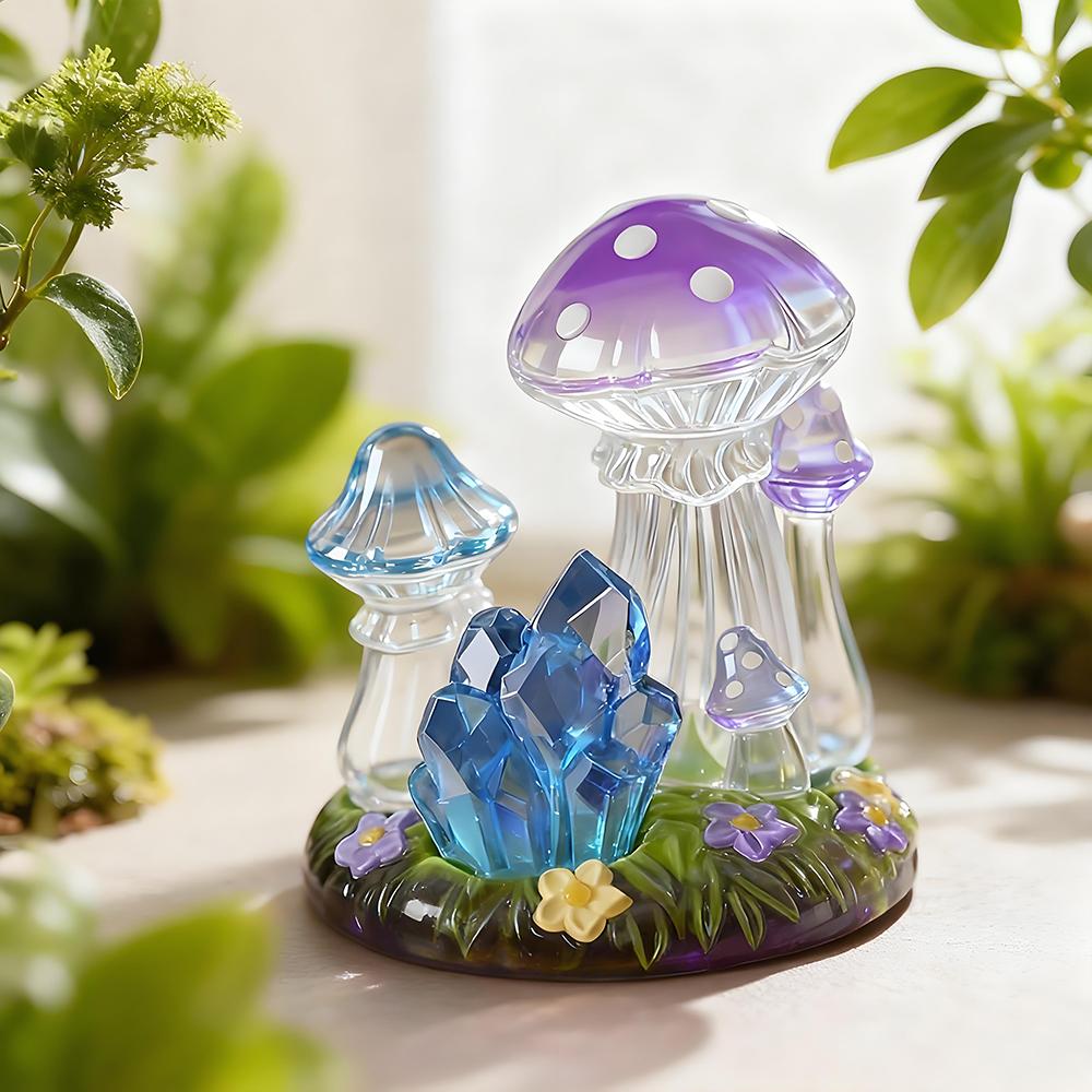 DM1285 DIY Mushroom Resin Silicone Mold Making 3D Gypsum Candle Holder Crystal Stone Molds for Home Concrete Ornaments