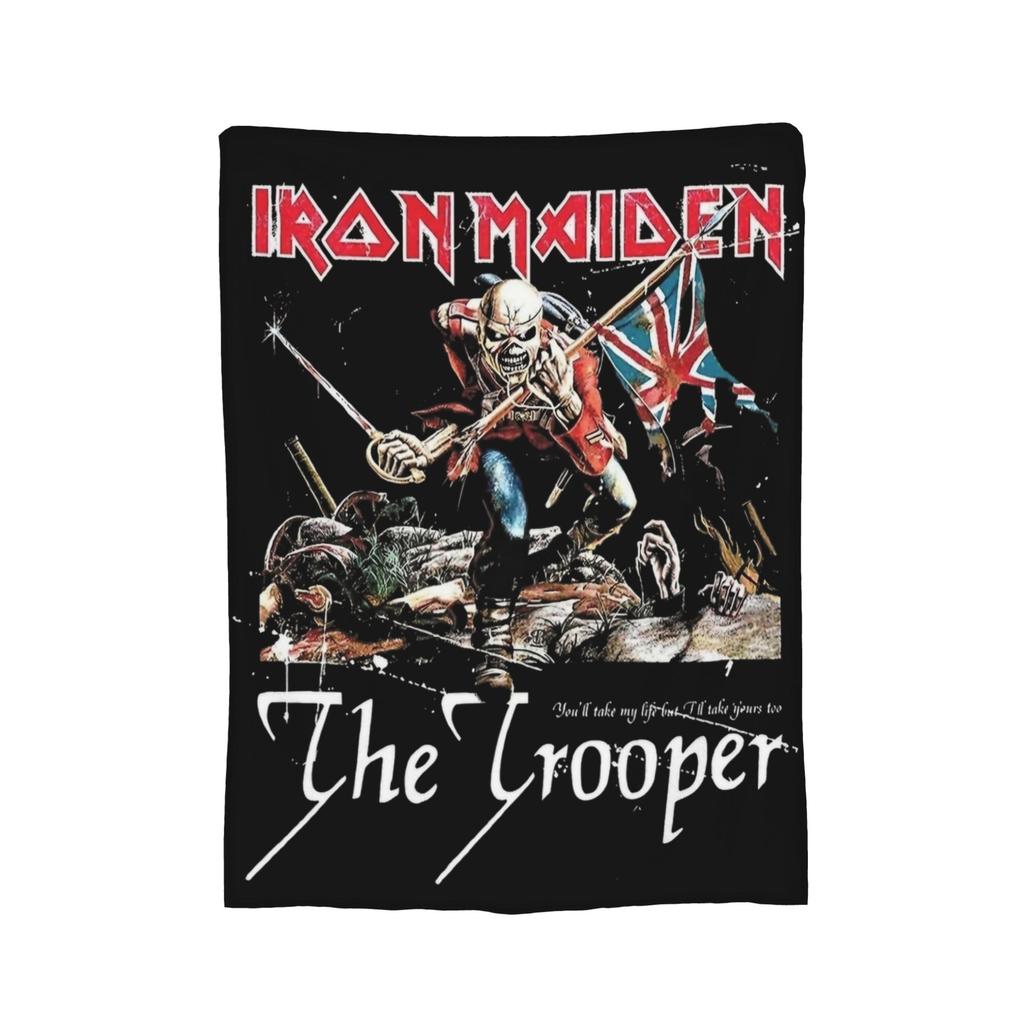 The Son Skeleton 7th Horn I-Iron M-Maidens Blankets Heavy Metal Wool Throw Blankets Summer Air Conditioning Portable Bedspread