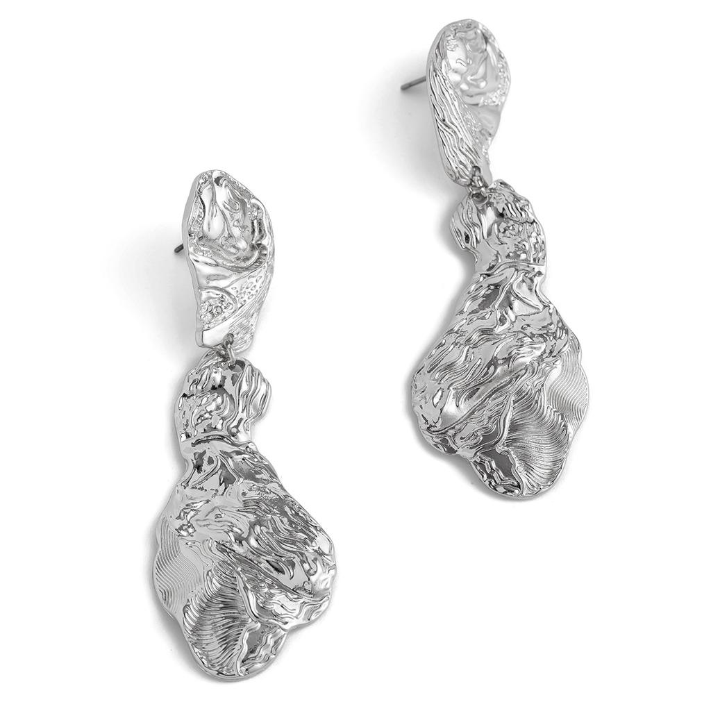 Accessories, Personalized Pleated Hollow Peach Heart Earrings, Various Combinations of Sunflower Alloy Earrings