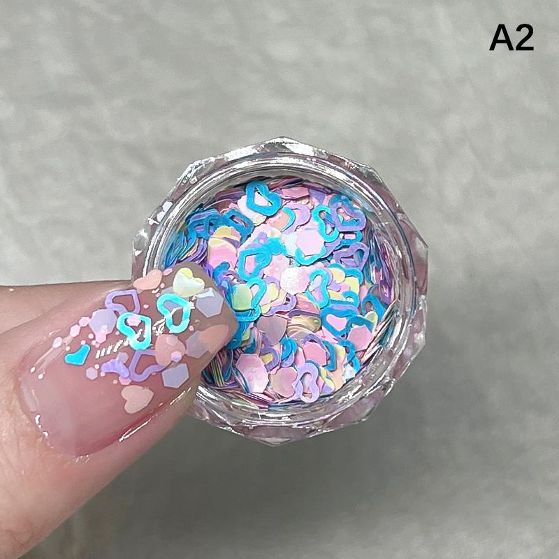 Nail Art Glitter Sequins Mixed Heart Star Shaped Nail Sequins Paillette Nail Art Decoration Nail Art 3D Decals Accessories