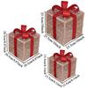 Lighted Christmas Boxes 3 Pieces folding luminous LED light string Christmas LED Light Decorations gift box ornament decor light